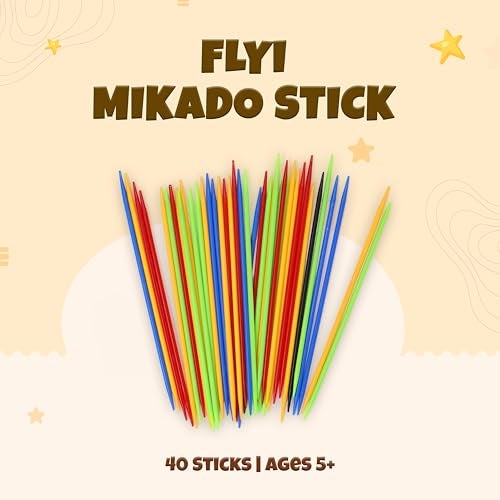 FLYI Mikado Sticks Game for Kids with 41 Pick-Up Sticks | Fun Indoor & Outdoor Board Game for All Ages | Best Return Gift | Activity Play Toy - Image 2