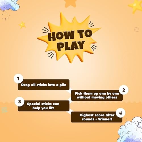 FLYI Mikado Sticks Game for Kids with 41 Pick-Up Sticks | Fun Indoor & Outdoor Board Game for All Ages | Best Return Gift | Activity Play Toy - Image 3