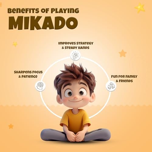 FLYI Mikado Sticks Game for Kids with 41 Pick-Up Sticks | Fun Indoor & Outdoor Board Game for All Ages | Best Return Gift | Activity Play Toy - Image 4