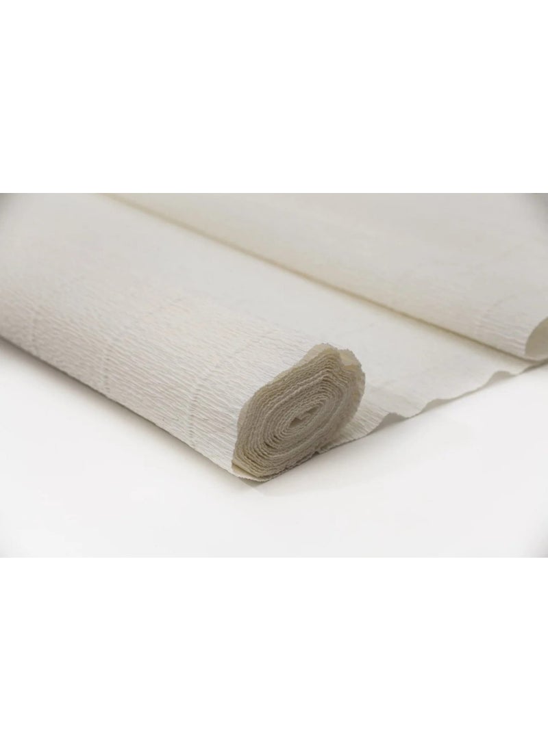 Ticon - White Color Crepe Paper 40 Pieces 50 x 200 cm - Image 1