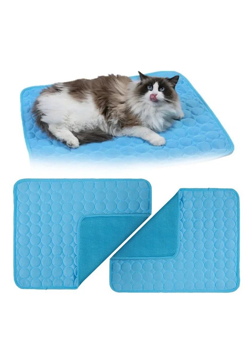 BAIG Dog Cooling Pad Ice Silk Fabric Self Cooling Gel Breathable Washable Summer Pet Mat for Dogs Cats Sofa Kennel Bed Comfortable  - Image 1