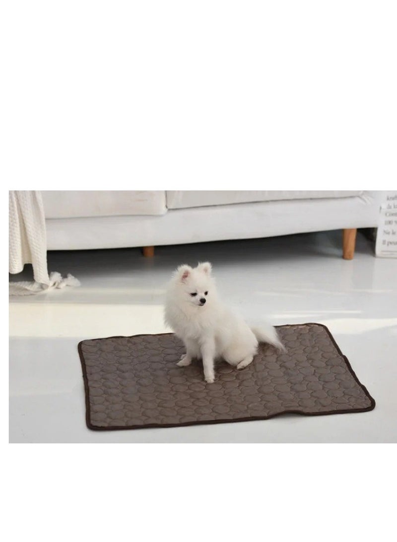BAIG Dog Cooling Pad Ice Silk Fabric Self Cooling Gel Breathable Washable Summer Pet Mat for Dogs Cats Sofa Kennel Bed Comfortable  - Image 2