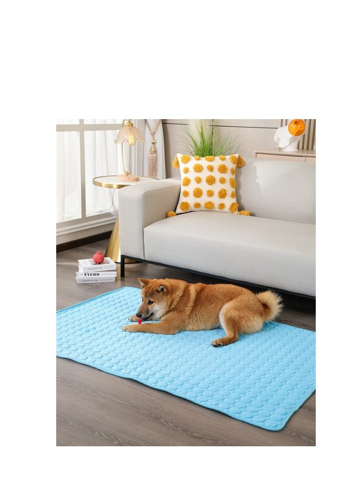 BAIG Dog Cooling Pad Ice Silk Fabric Self Cooling Gel Breathable Washable Summer Pet Mat for Dogs Cats Sofa Kennel Bed Comfortable  - Image 4