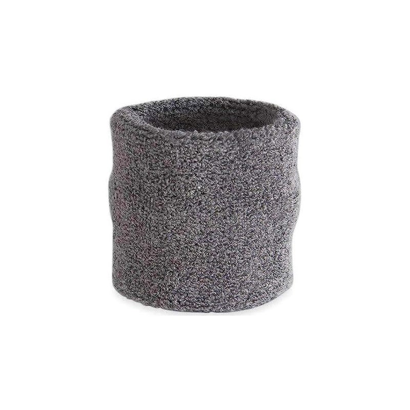 AMIFIT 3 x 3 Inch Wrist Sweatbands Tennis Wrist Bands Absorbent Sweatbands for Football Basketball Running Athletic Sports and Working Out, Pack of 1 (Grey) - Image 1