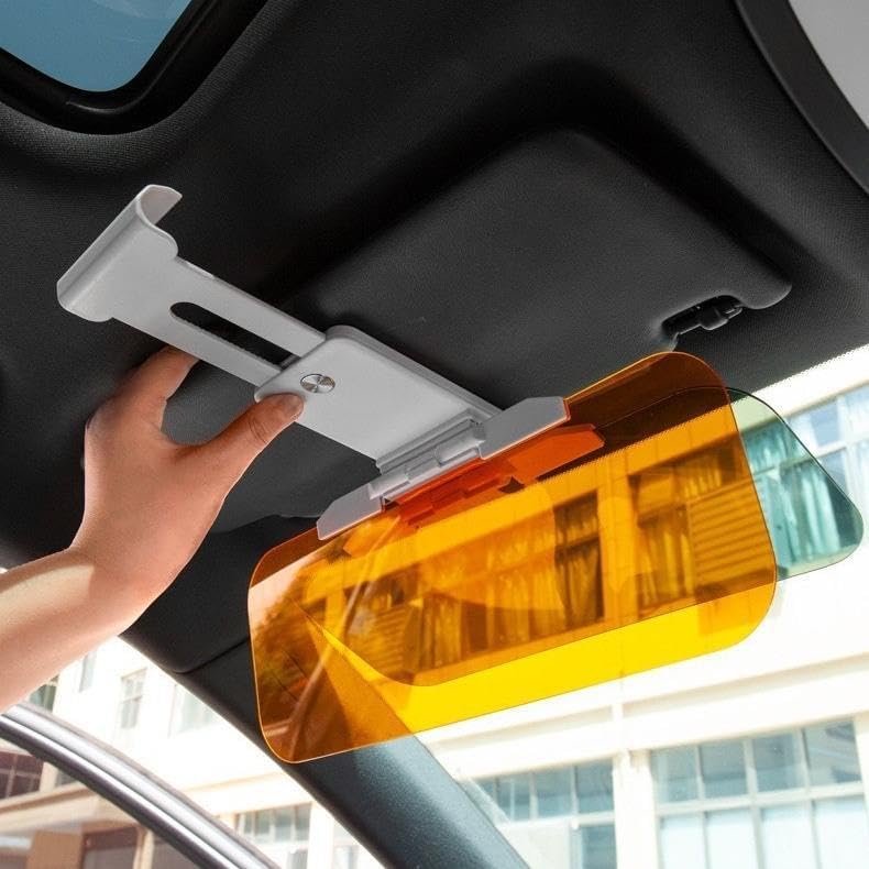 CHEENNY Car Sun Visor Extender Anti Glare Blocker, Anti-UV Anti-Dazzle High Definition Sunshade Mirror, Sun Blocker for Day Night Driving,Sunshade (Pack of 1) - Image 1