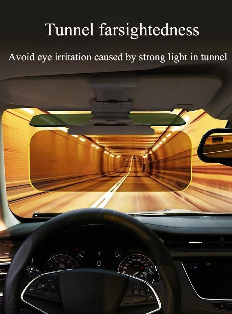 CHEENNY Car Sun Visor Extender Anti Glare Blocker, Anti-UV Anti-Dazzle High Definition Sunshade Mirror, Sun Blocker for Day Night Driving,Sunshade (Pack of 1) - Image 2