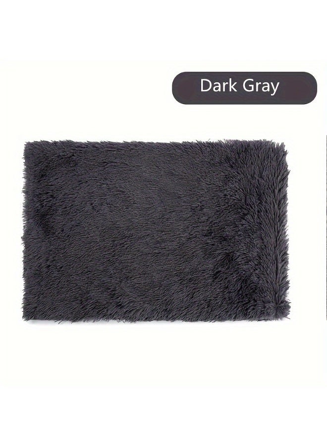 Grey M. Soft. warm and fluffy blanket for adult use! Perfect for office naps and home relaxation. Made of thickened plush material, machine washable and suitable for all seasons. Skin-friendly fabric provides warmth in winter and is ideal for air-conditioned rooms in summer. Portable design great for travel, camping or as a tatami mat. - Image 2