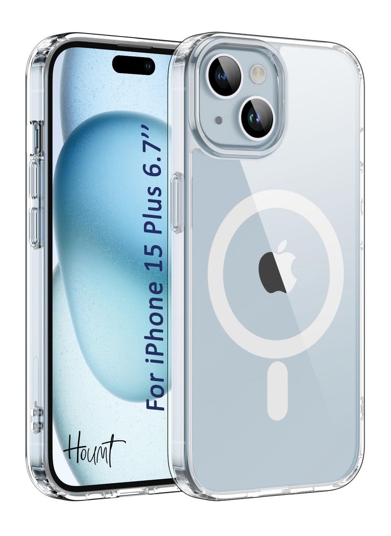 Houmt Magnetic Case for iPhone 15 Plus Clear Magsafe Case Compatible with Wireless Charging Shockproof Slim Thin Cover for Apple iPhone 15 Plus 6.7 Inch  - Image 1