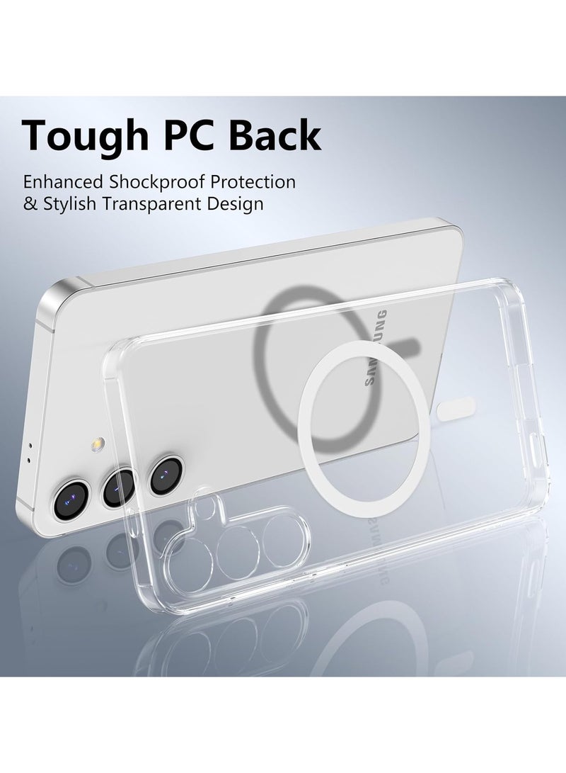 Clear Magnetic Phone Case for Samsung Galaxy A07 [Compatible with MagSafe] Slim Transparent Acrylic Hard Back Protection Phone Cover - Image 2