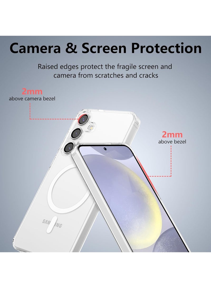 Clear Magnetic Phone Case for Samsung Galaxy A07 [Compatible with MagSafe] Slim Transparent Acrylic Hard Back Protection Phone Cover - Image 5