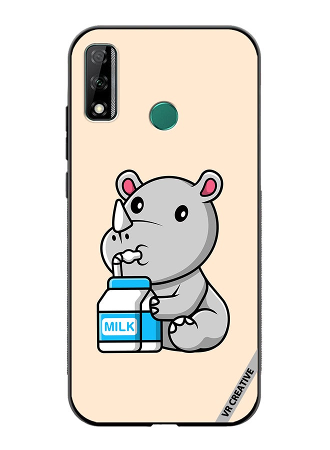 VR CREATIVE Protective Case Cover For Huawei Y8s Cute Rhino Design Multicolour - Image 1