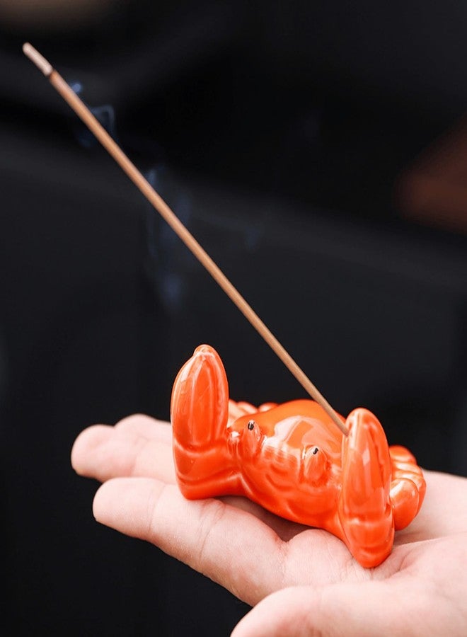 KKpxafl Cute Crab Incense Holder, Ocean Animal Ceramic Incense Burner for Sticks, Yoga Meditation Home Office Desktop Decor, Unique Coastal Ornament - Image 3