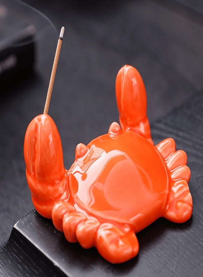 KKpxafl Cute Crab Incense Holder, Ocean Animal Ceramic Incense Burner for Sticks, Yoga Meditation Home Office Desktop Decor, Unique Coastal Ornament - Image 5