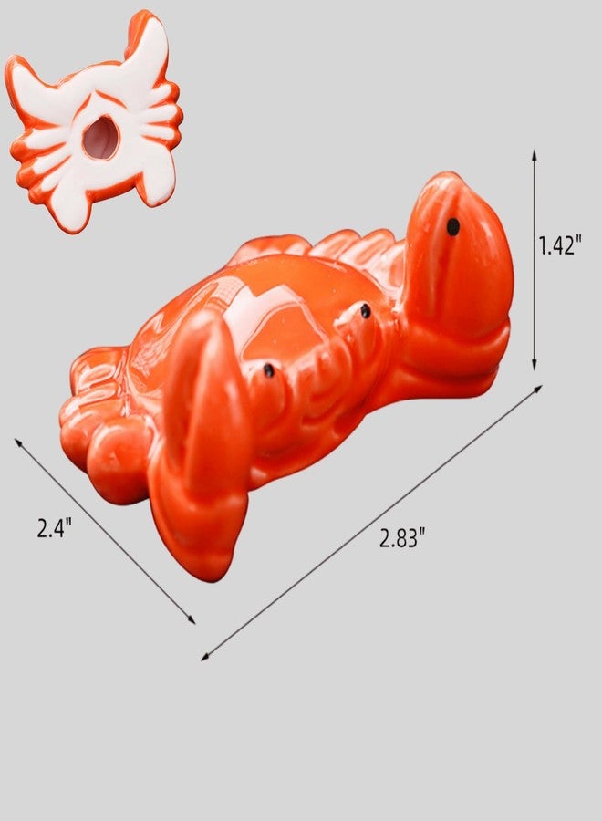 KKpxafl Cute Crab Incense Holder, Ocean Animal Ceramic Incense Burner for Sticks, Yoga Meditation Home Office Desktop Decor, Unique Coastal Ornament - Image 2