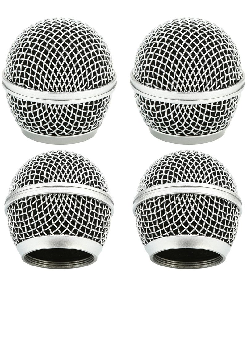 Bukela - Microphone Head Replace, Microphone Grille Ball with Inner Foam, Steel Mesh Replacement Microphone Grille Heads for Shure SM58 (4 Pack) Windscreens - Image 1