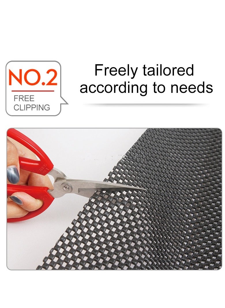 Generic - Non-slip openwork leather tablecloth suitable for car, home and office is versatile – cut according to use and washable, size 45 cm by 100 cm black color - Image 1