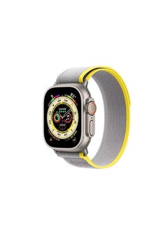 Generic Trail Loop Band Compatible With Apple Watch 44/42mm, Nylon Sport Replacement Strap Compatible With IWatch Series 6  Gray Yellow  - Image 3