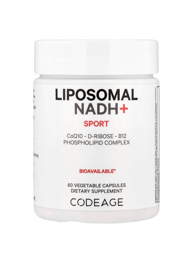 Codeage Sport, Liposomal NADH+, 60 Vegetable Capsules