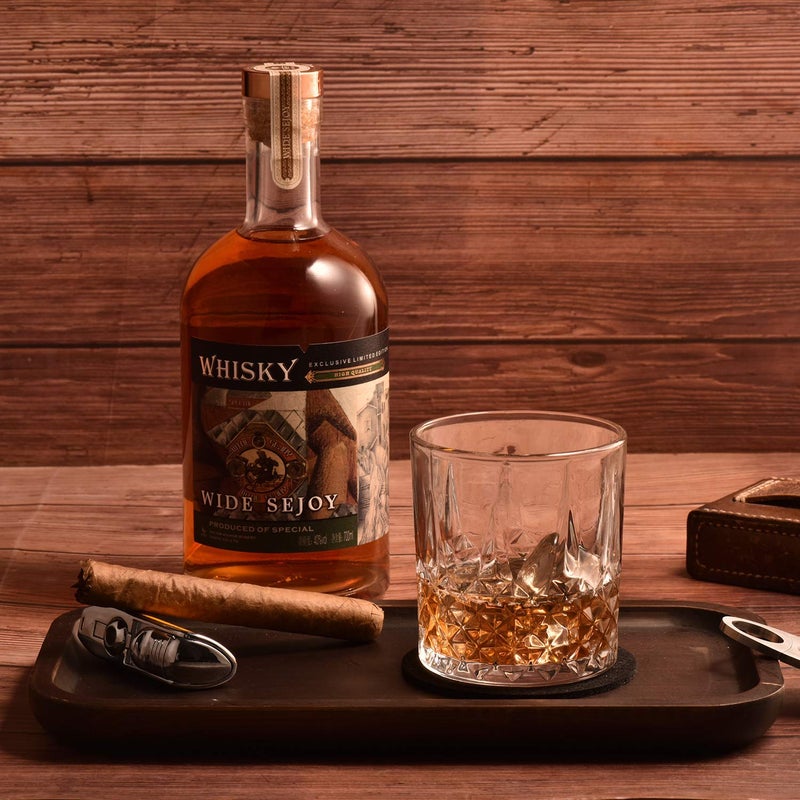 Vilon Italian premium Unique Old Fashion Rocks Whiskey Glasses Perfect for Drinking Liquor Scotch Bourbon and Old Fashioned Cocktails LeadFree Tumbler Bar Glasses Set of 6 Whiskey Gifts for Men 300 ML - Image 5