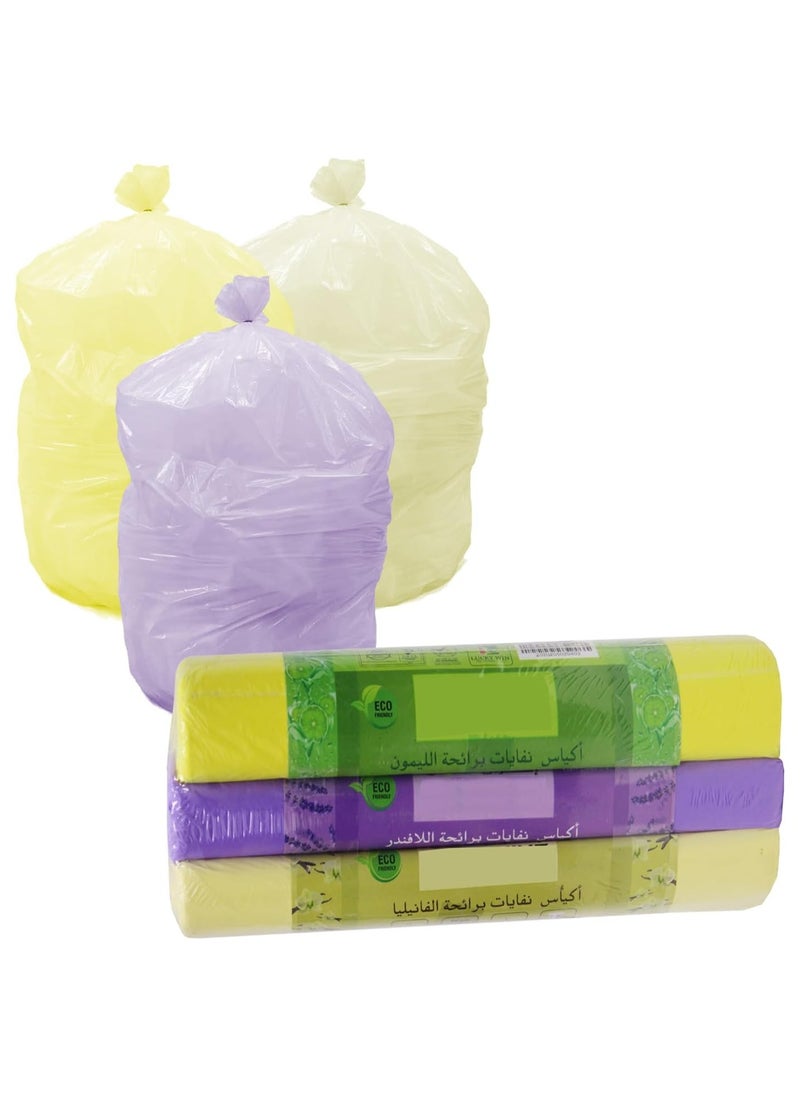 Home Smart Home Smart Fragrance Garbage Plastic Bags Pack of 3 Rolls Total Bags 60 and Size 5 Gallons Good for Kitchen Home Garden and Outdoor Activity  - Image 1