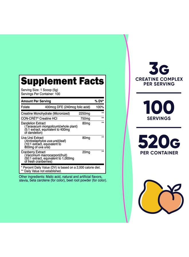 Nutricost Creatine Monohydrate Powder for Women, Micronized, Peach Mango, 100 Servings - Vegetarian, Non-GMO, Gluten Free - Image 2