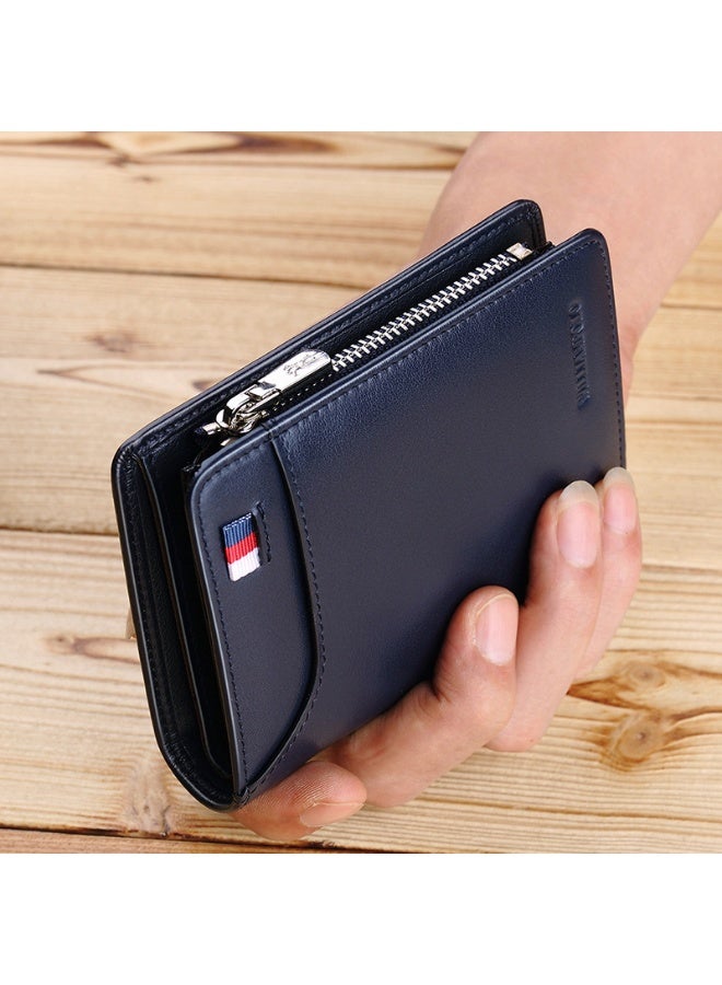 وليام بولو محفظة ويليام بولو للرجال، محفظة جلدية فاخرة، محفظة جلدية ناعمة للرجال، تصميم عمودي قصير، محفظة جلدية من جلد البقر الطبقة العليا. - Image 5