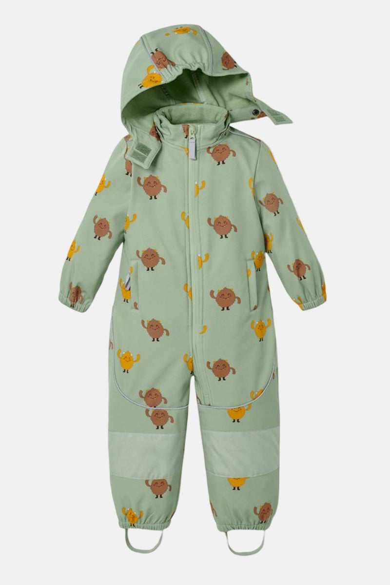 Tchibo Toddlers Boy Allover Print Coverall Jacket, Green Combo  - Image 2