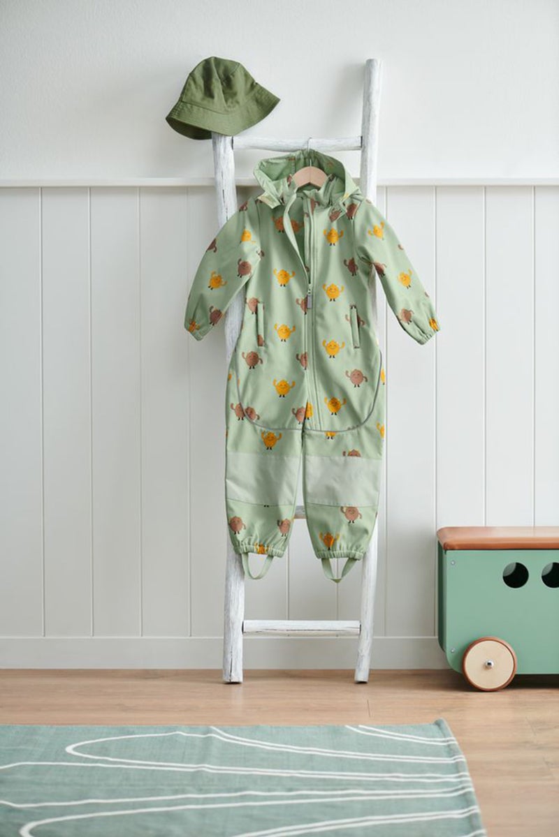 Tchibo Toddlers Boy Allover Print Coverall Jacket, Green Combo  - Image 1