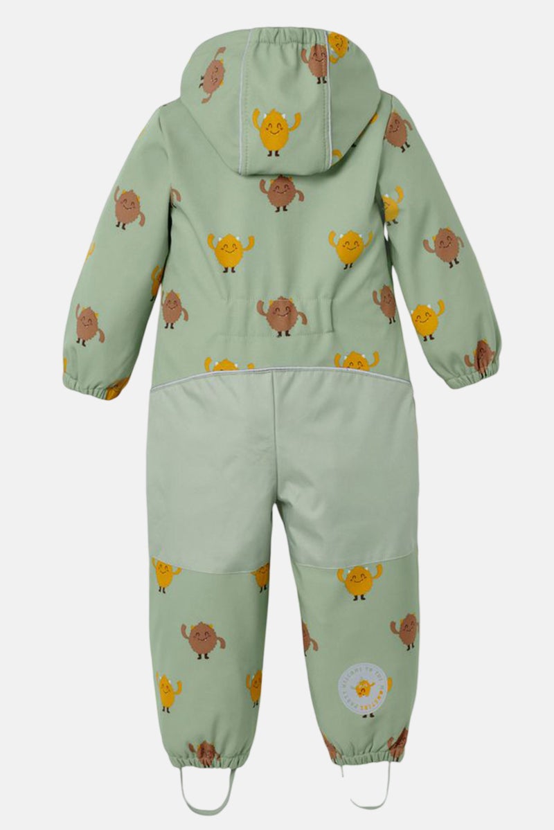 Tchibo Toddlers Boy Allover Print Coverall Jacket, Green Combo  - Image 3
