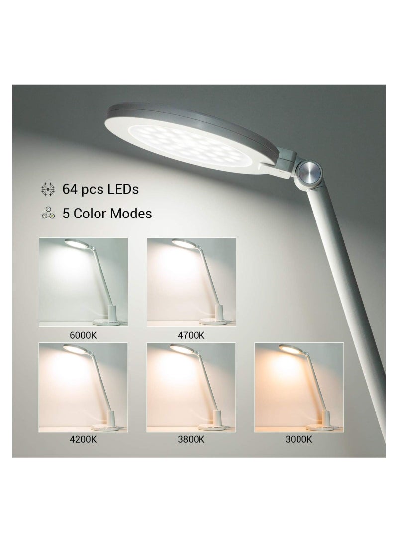 Captaintech LED Eye-Caring Table Lamps, 5 Lighting Modes 10 Brightness Levels Desk Light, Dimmable Foldable Desk Lamp with Touch-Sensitive Control for School, Office, Reading, Bedside - Image 3