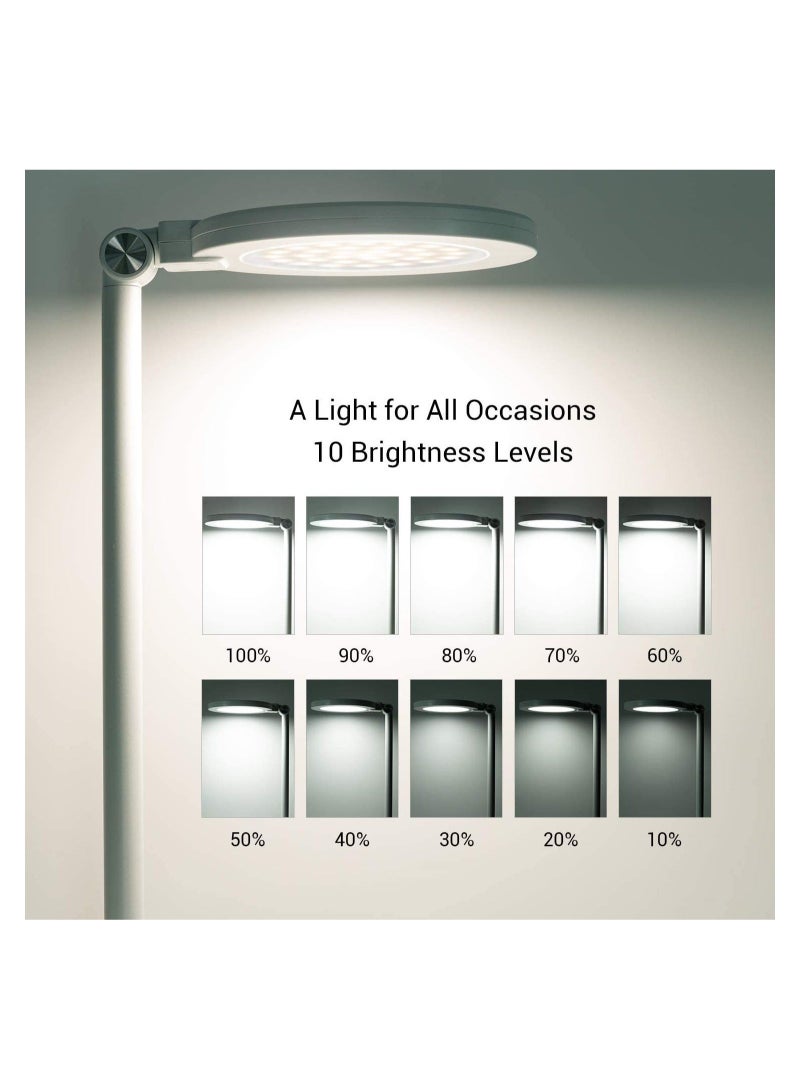 Captaintech LED Eye-Caring Table Lamps, 5 Lighting Modes 10 Brightness Levels Desk Light, Dimmable Foldable Desk Lamp with Touch-Sensitive Control for School, Office, Reading, Bedside - Image 5