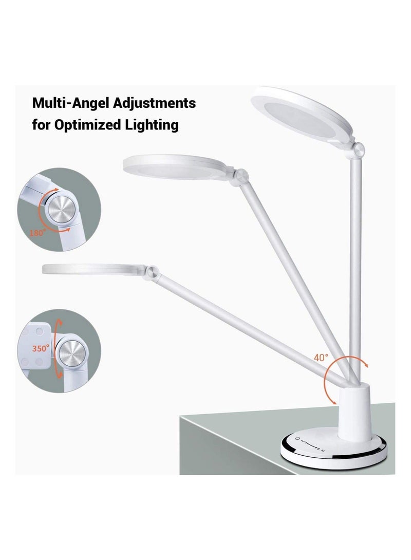 Captaintech LED Eye-Caring Table Lamps, 5 Lighting Modes 10 Brightness Levels Desk Light, Dimmable Foldable Desk Lamp with Touch-Sensitive Control for School, Office, Reading, Bedside - Image 4