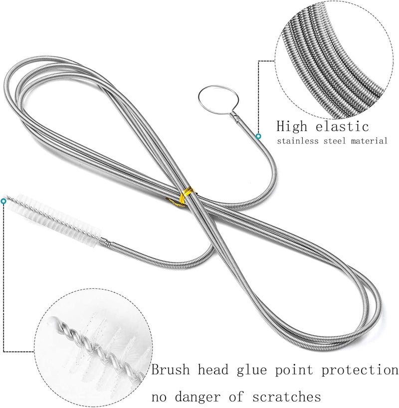 POPDA Long Wire Brush sunroof Drain Cleaning Tool for car and Fridge 60-inch X 2/5 inch - Image 2