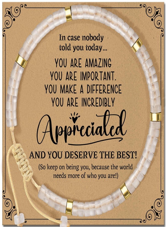 ZOKCC Inspirational Gifts Bracelets for Women Healing Natural Stone Bracelets - Get Well Soon Gifts for Women Best Friends Sister Girls - Life is Tough But So are You Bracelet - Image 1