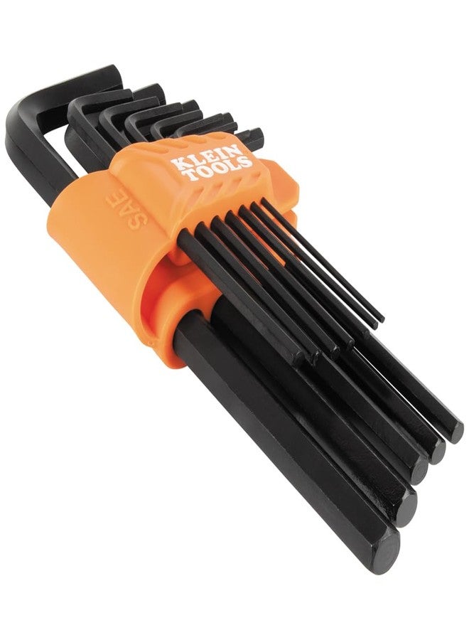 Klein Tools LS12 12-Piece Long-Arm Hex Key Set, SAE, Heat-Treated, L-Style Keys Sizes 1/16-Inch to 3/8-Inch, Twist-to-Lock Case - Image 2