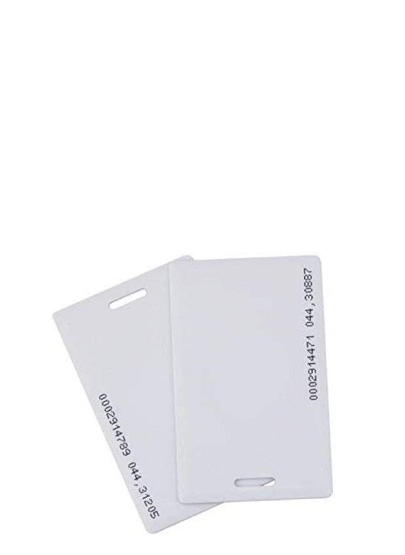 althiqahkey RFID 125khz Proximity clamshell ID thick card TK4100(number printed card) compatible with EM4100 support ID Smart card entry access control system,key card,membership card Not for Copy 50  pieces  - Image 1