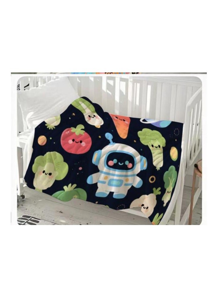 عام بطانية رقيقة من الفانيلا الكرتونية للأطفال أو الطلاب (دافئة ومريحة ومناسبة للنوم والألعاب) 100 سم * 150 سم - Image 3