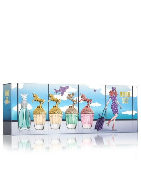 Anna Sui Fantasia Forever 5 ml + Mermaid 5 ml + Fantasia 5 ml X 2 + Secret Wish 5ml Miniature Gift Set