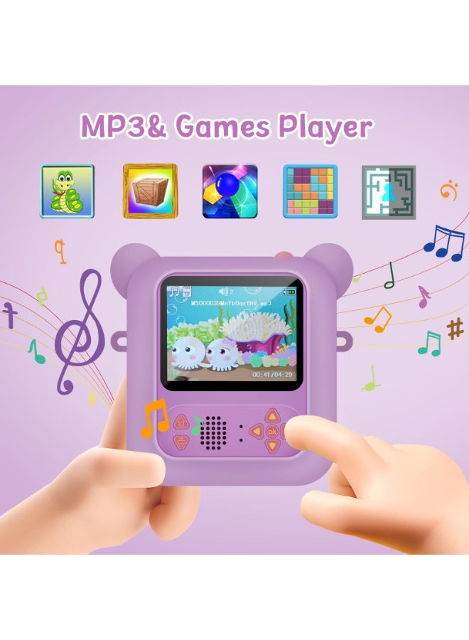 All-in-One Kids Camera with Instant Print  Educational Games  2.4 IPS Screen  Dual Lens 48MP HD Video MP3 Player Type-C Fast Charge  Safe BPA-Free  Shockproof Includes 32GB SD Card   7 Paper Rolls  Gift for 3-12 Years Old - Image 4