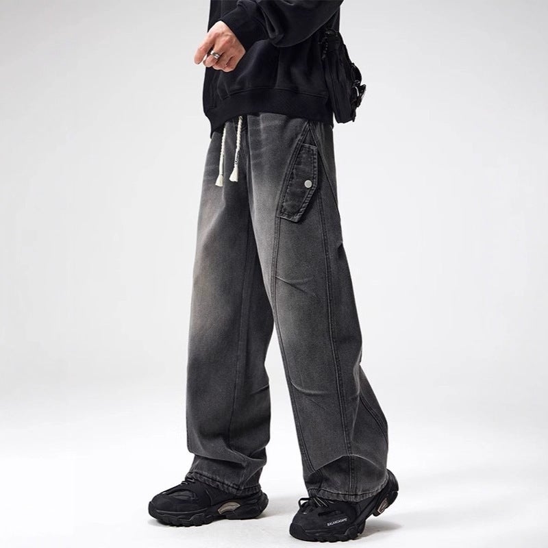 Unisex Classic Denim Jeans Loose Fit Daily Outdoor Wear - Image 4