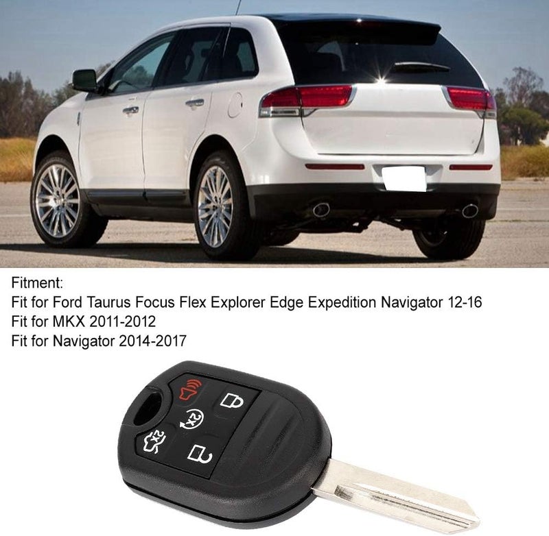 J42 5 Button Keyless Entry Remote Start Car Key Fob Control Fit for Ford Taurus, Replaces OE CWTWB1U793, Premium ABS Shell Replacement Keyless Entry Remote for Long Term Stability - Image 5