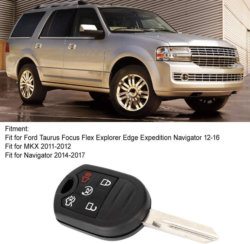 J42 5 Button Keyless Entry Remote Start Car Key Fob Control Fit for Ford Taurus, Replaces OE CWTWB1U793, Premium ABS Shell Replacement Keyless Entry Remote for Long Term Stability - Image 1