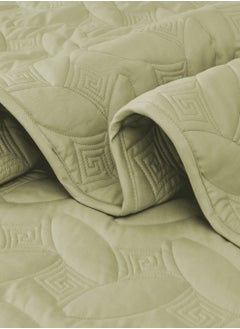 Master Home Textile طقم مفرش سرير من الألياف الدقيقة مكون من 3 قطع يناسب سرير مقاس كوين مقاس 160 × 200 سم طقم لحاف مضغوط مقاس كوين سلسلة Elmira  - Image 3