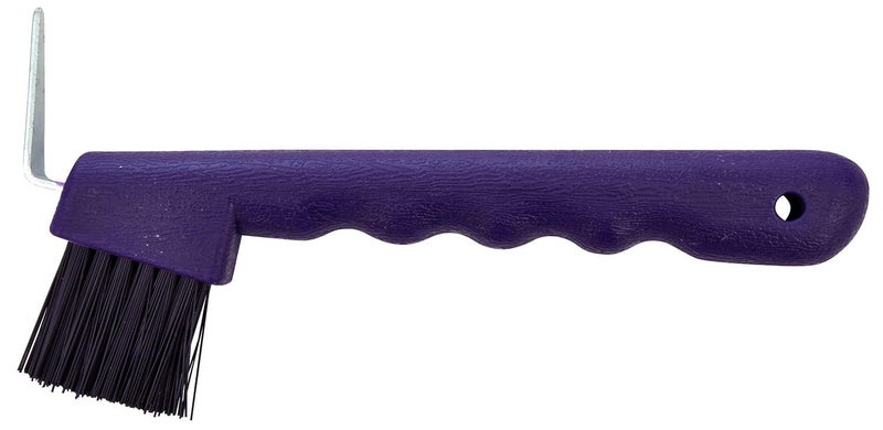 Jeffers Equine Hoof Pick & Brush, Purple – Horse Hoof Cleaning Tool for Grooming, Farrier, Equestrian Care – Durable Hoof Pick with Stiff Bristles – 4 inch Easy Grip Handle - Image 2