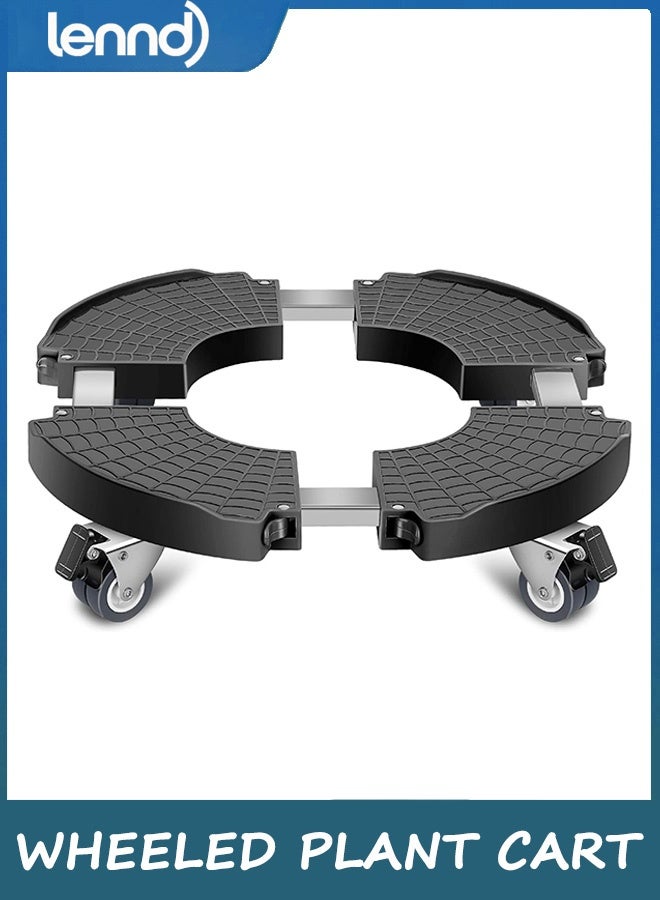 LENND Plant Caddy with Wheels Heavy Duty, Adjustable Plant Stand with Wheels, Large Plant Dolly Cart for Vertical Garden Tower, Vertical Planters, Patio Umbrella Base, Plant Pots, Trash Can - Image 1