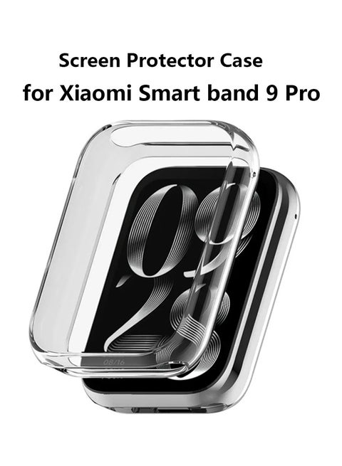 غطاء حماية شاشة مقاوم للصدمات من مادة TPU لساعة Xiaomi Smart Band 9 Pro شفافة