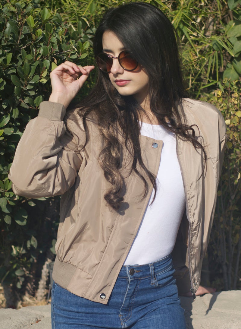 P FOR PRETTY Rose Gold Short Length Jacket - Image 1