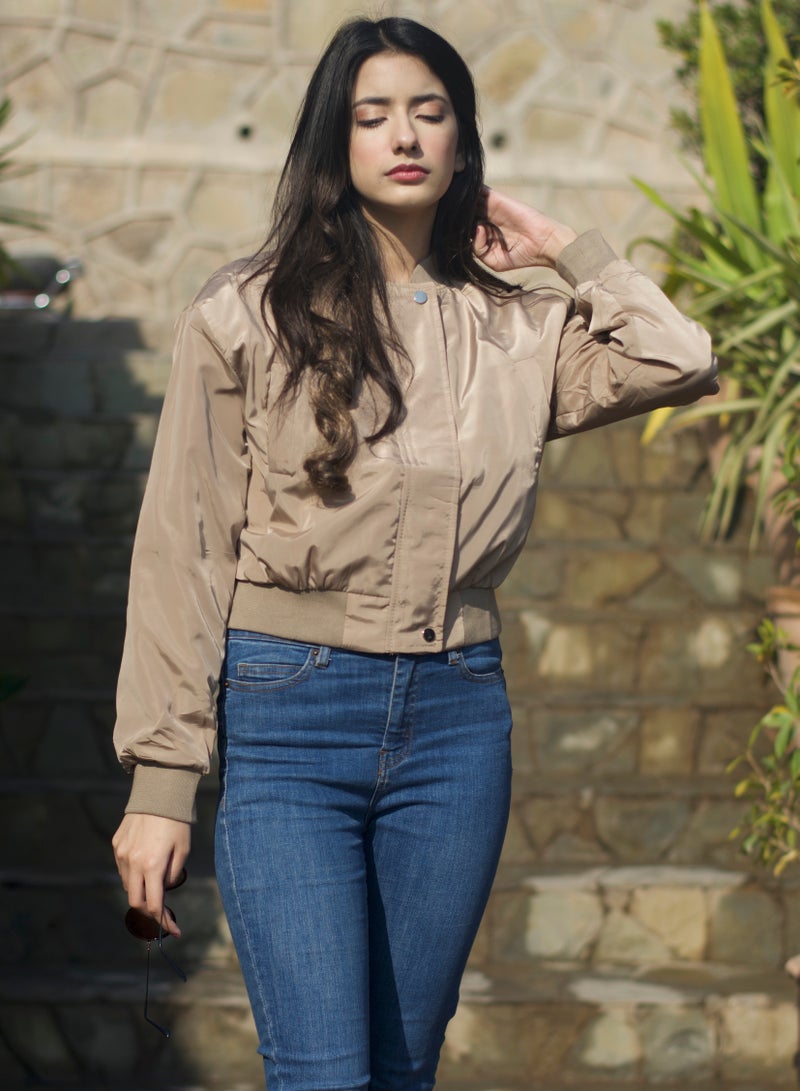 P FOR PRETTY Rose Gold Short Length Jacket - Image 3