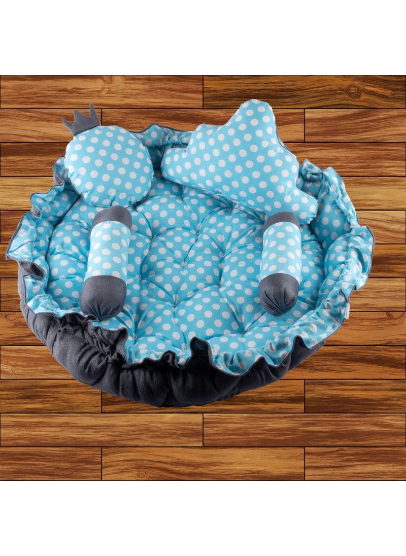 BabyGo BabyGo Baby Bedding for New Born Baby Bed Sleeping Bag Reversible Baby Nest Tub Bed Blue  - Image 2