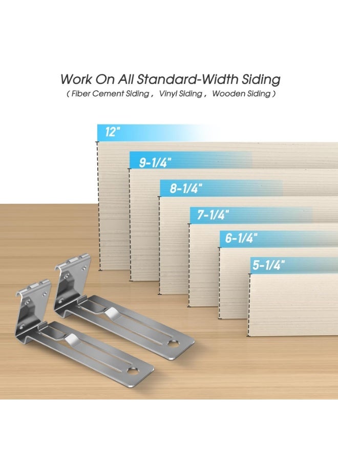 2 Pack Hangers for Hardie Board Siding Tools,5/16-Inch Fiber Cement Lap Siding Installation Tools for Hardie Plank, 1-1/4-Inch Overlap Gauge Clamps - Image 3